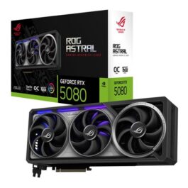 ASUS NVIDIA GeForce RTX 5080 ROG Astral Overclocked Triple Fan 16GB GDDR7 PCIe 5.0 Graphics Card