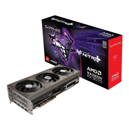 Sapphire Technology AMD Radeon RX 9070 NITRO+ Overclocked Triple Fan 16GB GDDR6 PCIe 4.0 Graphics Card