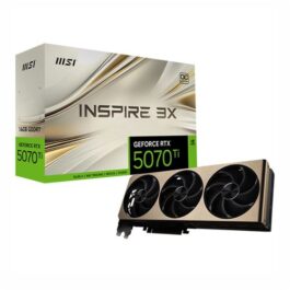 MSI NVIDIA GeForce RTX 5070 Ti INSPIRE 3X PLUS Overclocked Triple Fan 16GB GDDR7 PCIe 5.0 Graphics Card