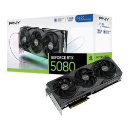 PNY NVIDIA GeForce RTX 5080 Overclocked Triple Fan 16GB GDDR7 PCIe 5.0 Graphics Card
