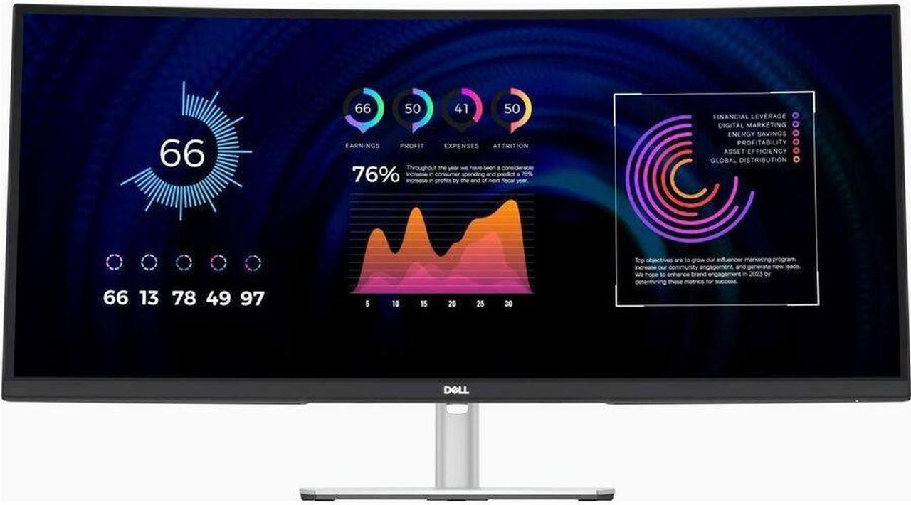 Dell P3424WE 34.1" UW-QHD Curved Screen LED Monitor